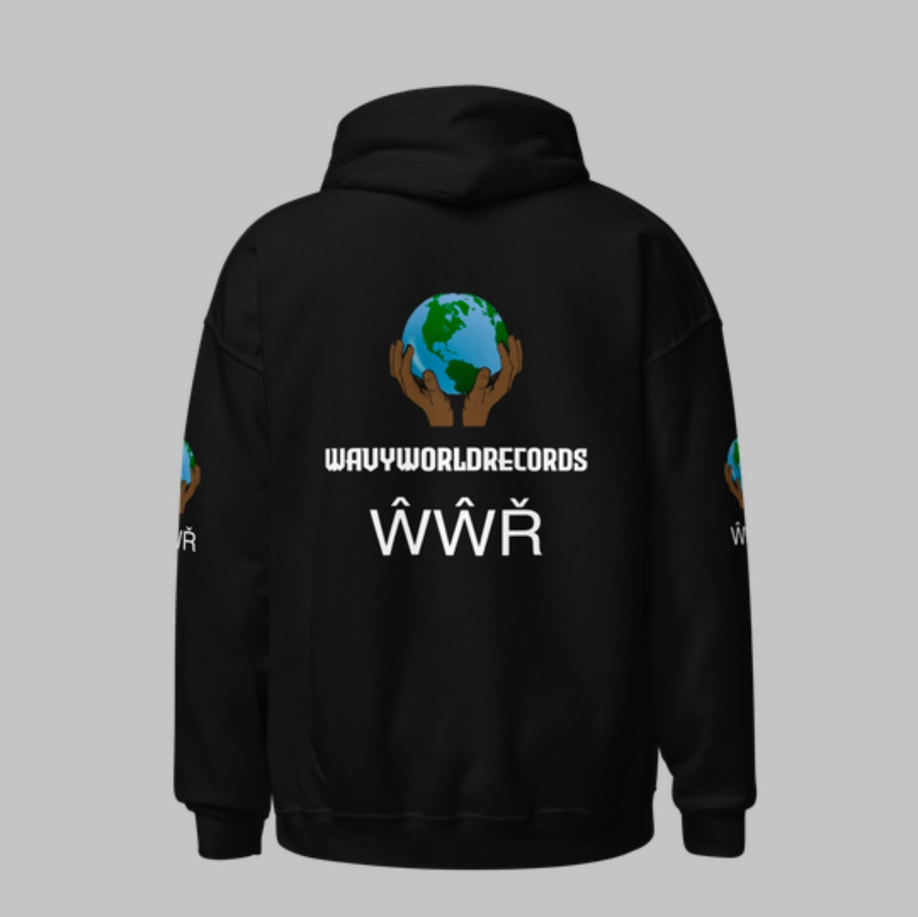 Wavy World Records Hoodie - Black