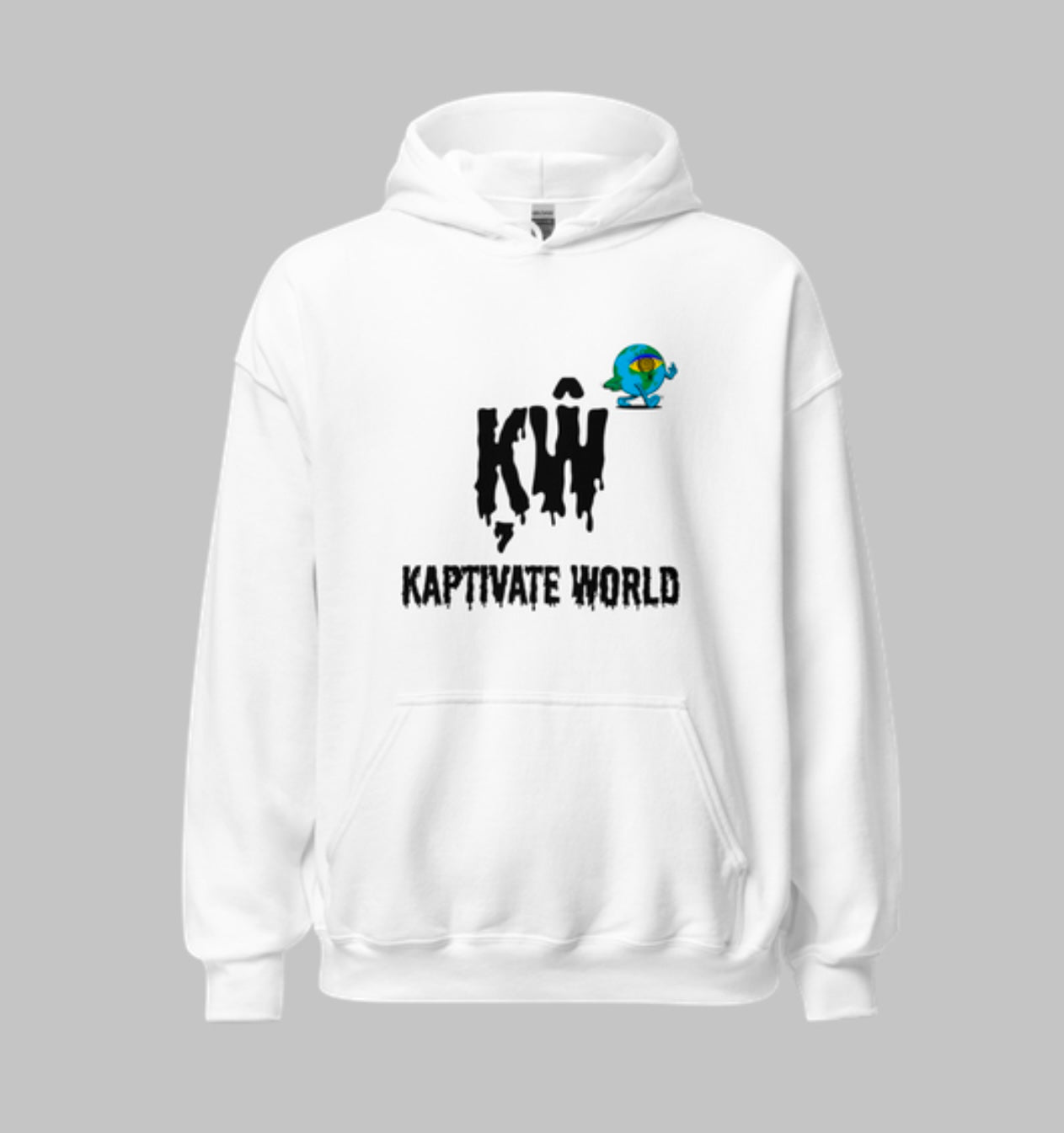 Kaptivate World Hoodie - White (Single Print)