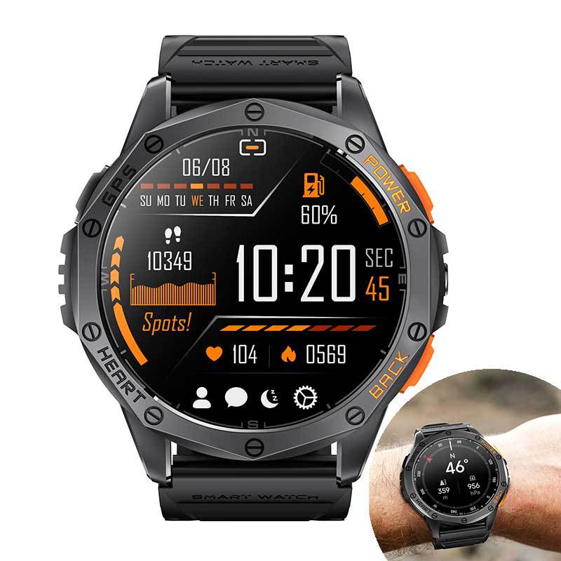 K67 Bluetooth Calling Compass AMOLED Smart Watch