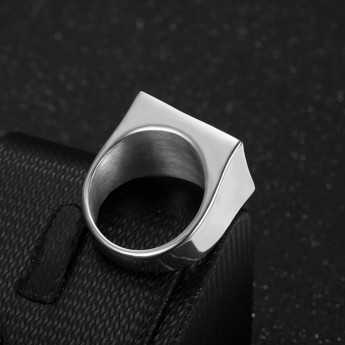 Titanium Steel Gold Plated Men's Ring