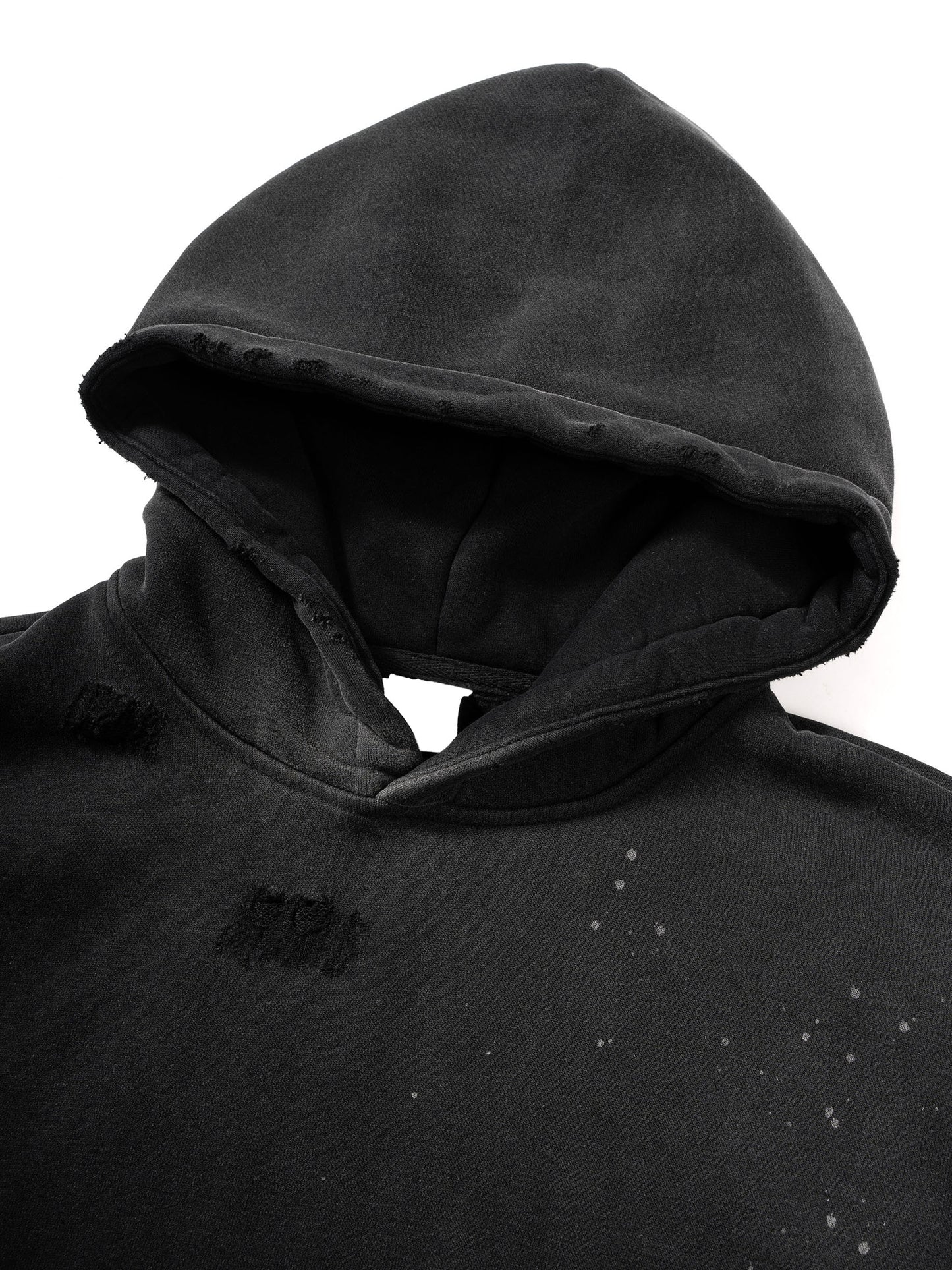 Vintage Wash Frayed Fleece Hoodie - 360 GSM Mast3rMind Hoodie